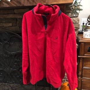 Nautica men’s 1/4 zip fleece pullover. Size L